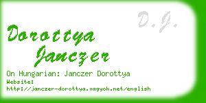 dorottya janczer business card